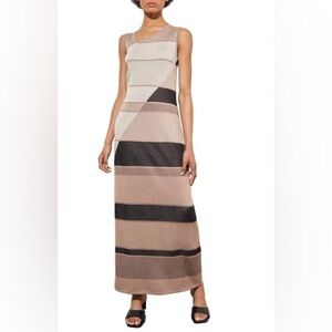 MING WANG
Stripe Sleeveless Maxi Dress In Java